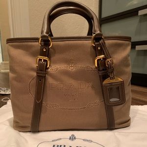 NEW ! PRADA LOGO JACQUARD handbag